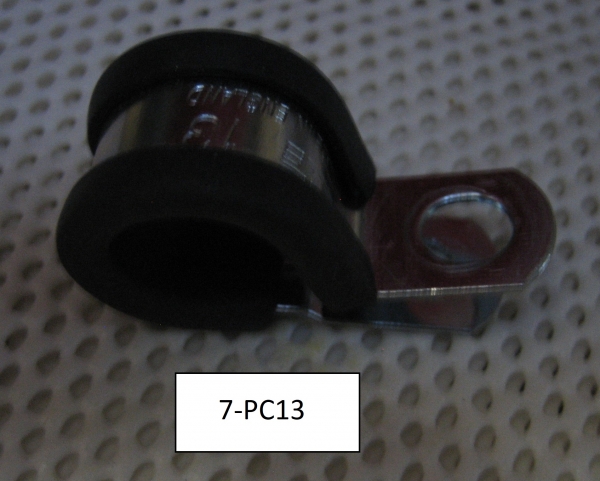 P Clip 12mm rubber lined