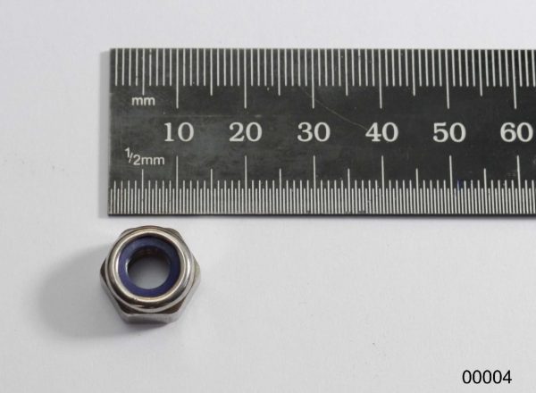 Hexagon nut low form M8 selflocking (Plastic ring)