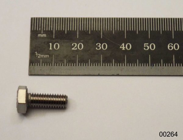 Hexagon bolt without shaft M6x16mm