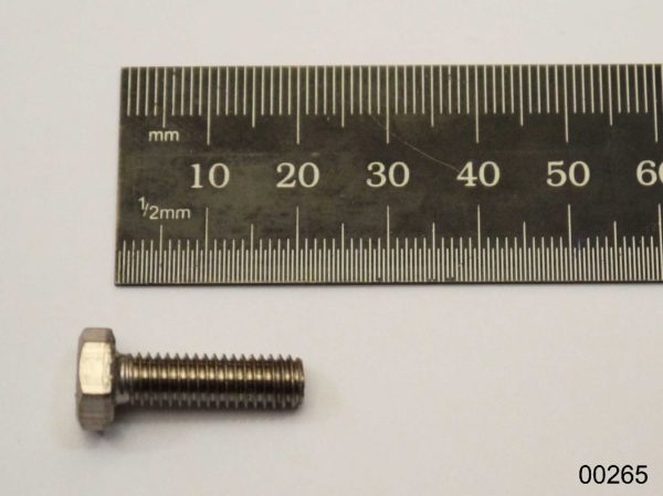 Hexagon bolt without shaft M6x20mm