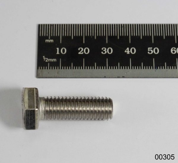 Hexagon bolt without shaft M10x30mm
