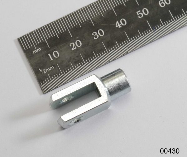 Aileron push rod end fork joint