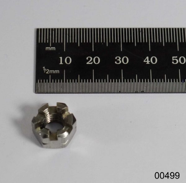 Castilated nut for wheel
