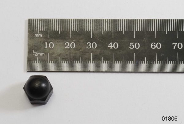 Protection cap black for nut M6