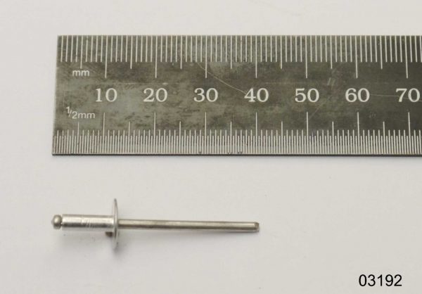 Rivet, blind flat head for C42 windscreen fixing