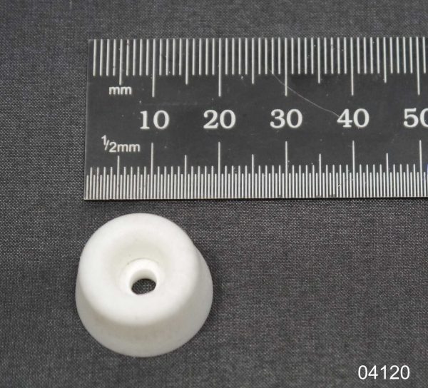Rubber buffer white 20x10mm