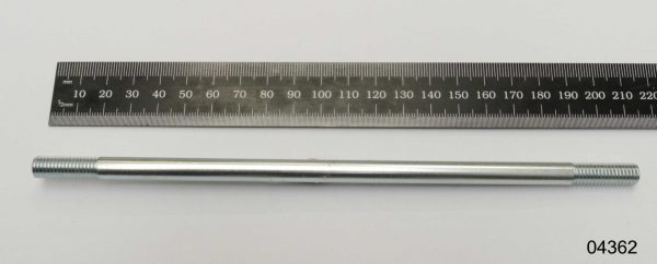 Nose wheel axle blue zinked 210mm