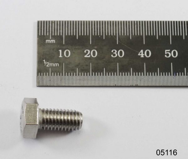 Hex Head Screw No Shank M8x 16