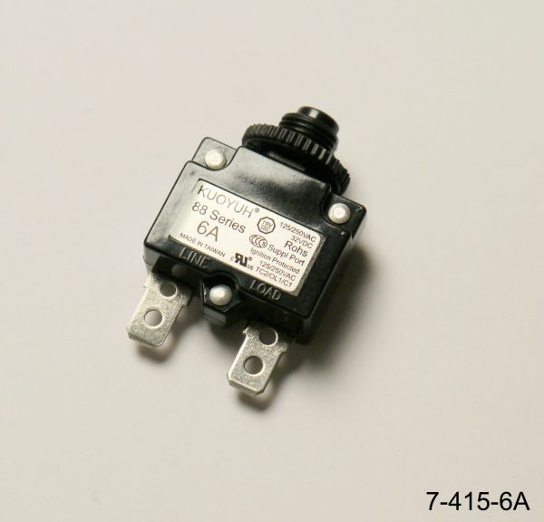 Circuit breaker 6amp push to reset