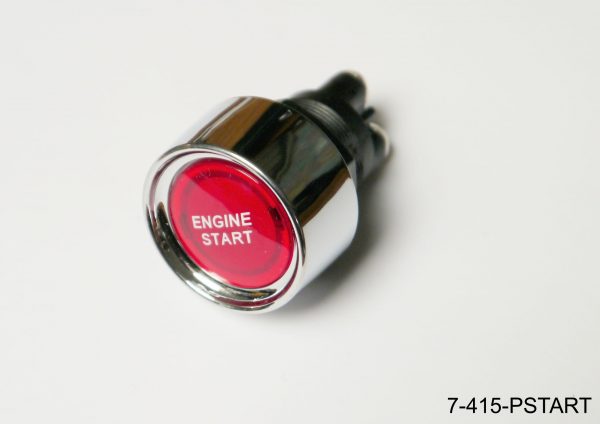 Red engine push to start button