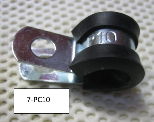 P Clip 10mm rubber lined