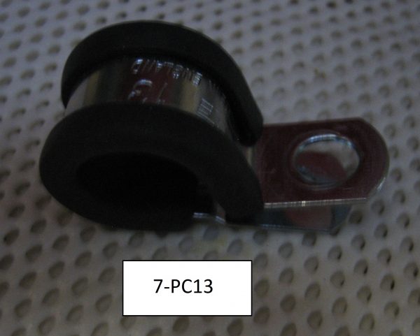 P Clip 13mm rubber lined