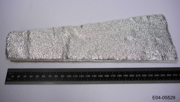 C42A Fire blanket material fitted to coolant pipes (280X90X7)