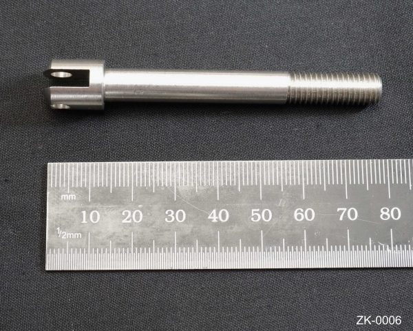 Fork bolt M8x65x20mm for both ends of horizontal stabiliser and top and bottom of fin