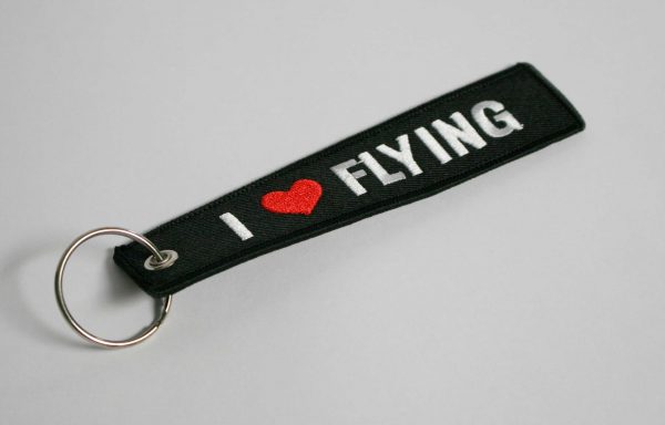 "I Love Flying" Keyring