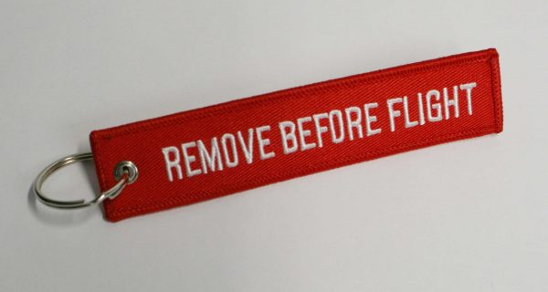 "Remove Before Flight" Keyring