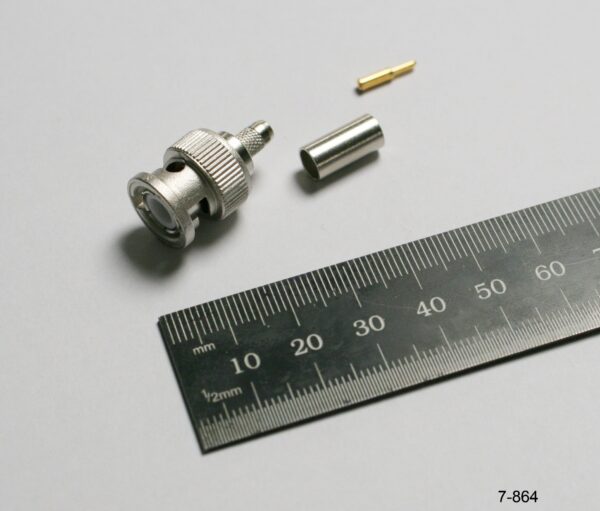 Straight Cable Mount BNC Connector (Male) - Crimp Termination